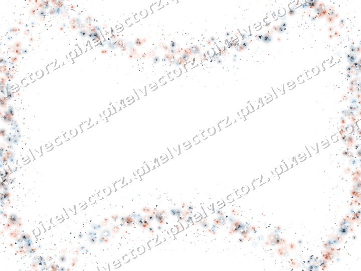 Nahtloser Glitzerkranz in Orange und Türkis auf transparentem Grund