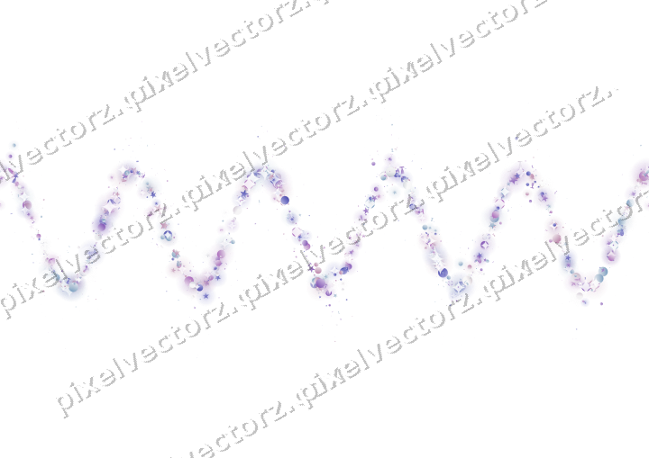 Nahtlose Glitzerwelle in Violett und Blau auf transparentem Grund