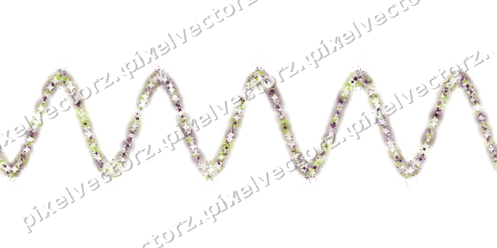 Nahtlose Glitzerwelle aus Sternen und Funken auf transparentem Grund