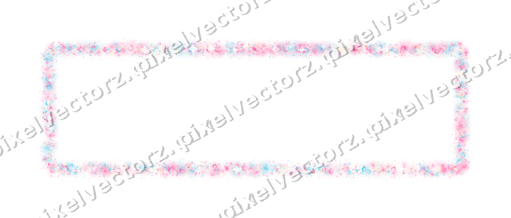 Nahtloser Glitzerrahmen in Rosa und Türkis auf transparentem Grund