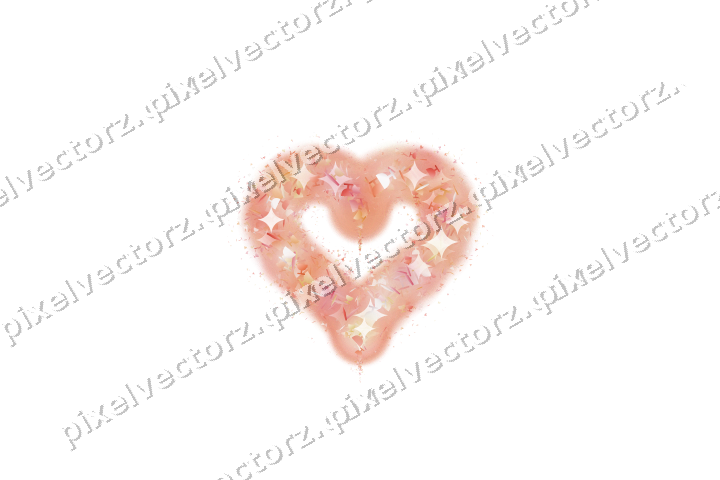 Nahtloses Glitzerherz in Rot und Orange auf transparentem Grund