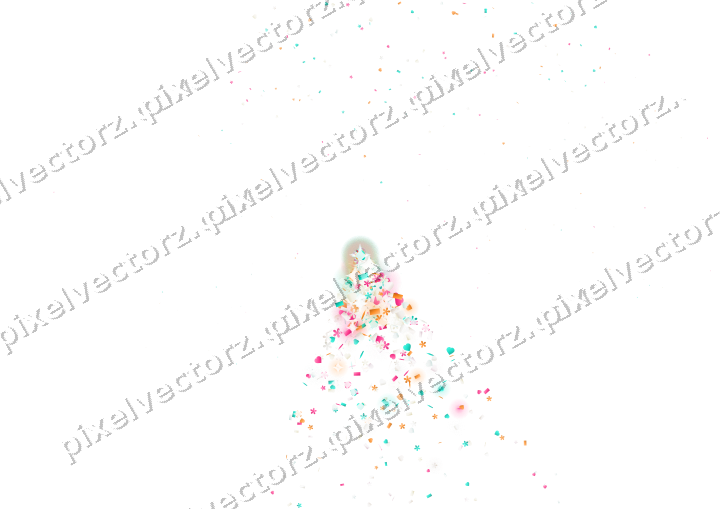 Nahtloser Glitzerfächer aus Herzen und Blüten auf transparentem Grund