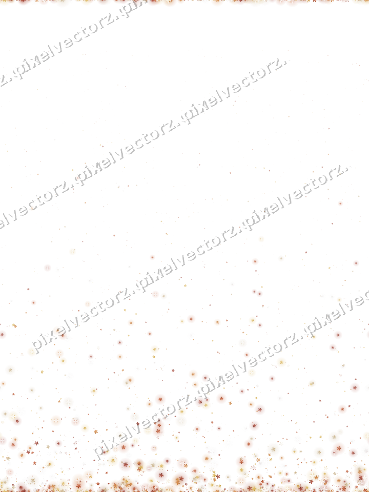 Nahtloser Glitzeraufstieg aus Blüten in Orange auf transparentem Grund
