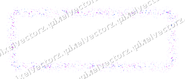 Nahtloser Glitzerrahmen in Violett und Blau auf transparentem Grund