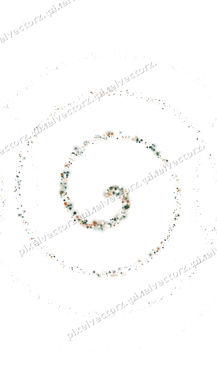 Nahtlose Glitzerspirale in Dunkelgrün auf transparentem Grund