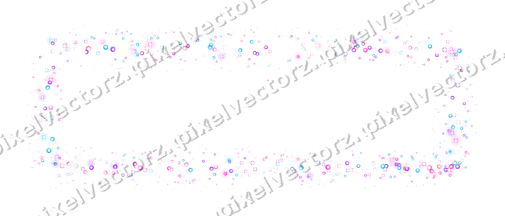Nahtloser Glitzerrahmen aus Ringen in Magenta auf transparentem Grund