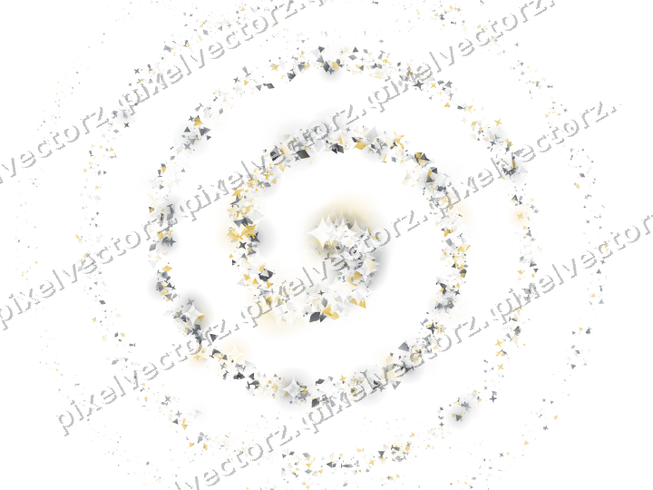Nahtlose Glitzerspirale in Bernstein und Grau auf transparentem Grund