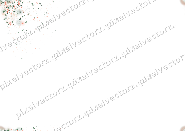 Nahtloser Glitzerfächer in Dunkelgrün und Rot auf transparentem Grund