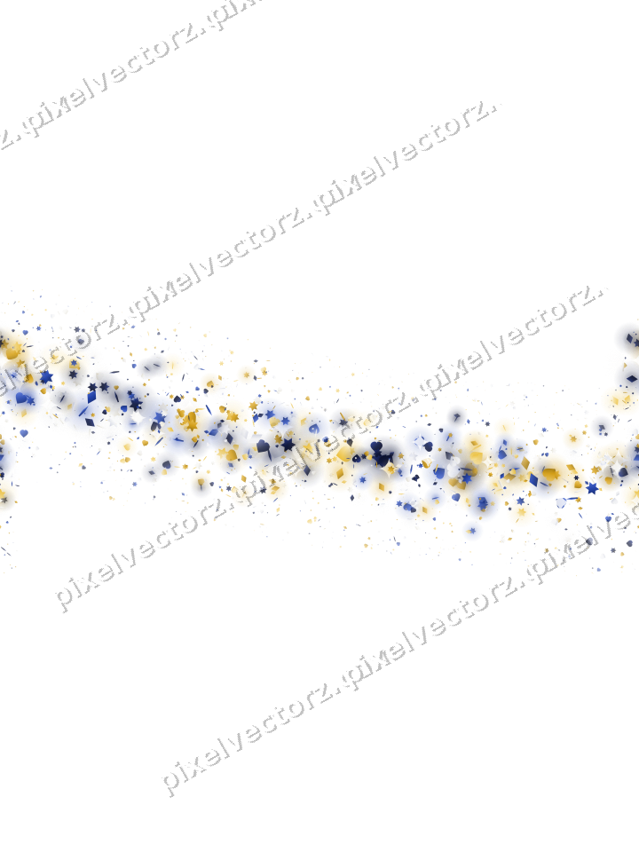 Nahtloser Glitzerbogen aus Sternen und Herzen auf transparentem Grund