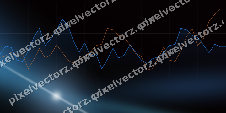 Leuchtender Neon Diagramm Hintergrund in Blau und Rot