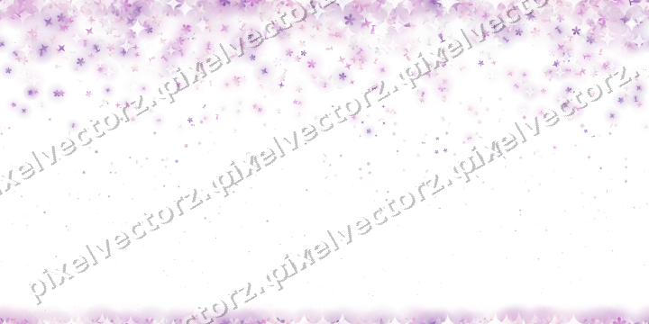 Nahtloser Glitzerregen aus Sternen und Blüten auf transparentem Grund