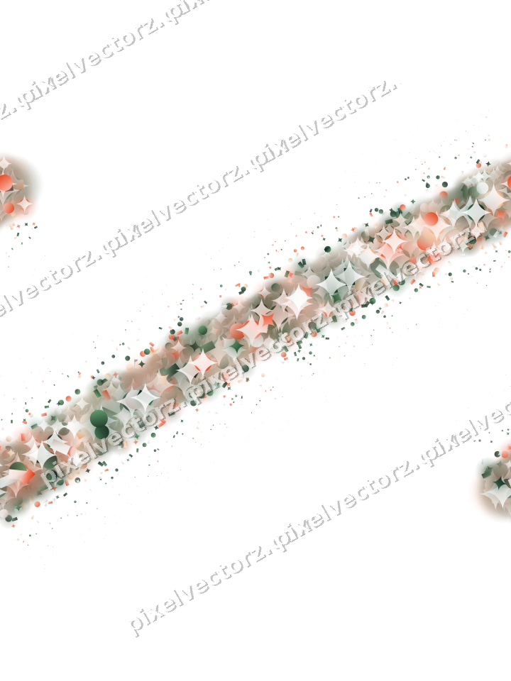 Nahtloser Glitzerbogen aus Funken und Punkten auf transparentem Grund
