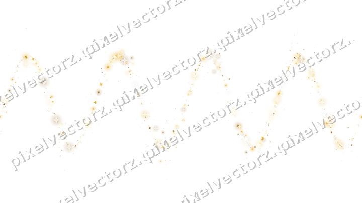 Nahtlose Glitzerwelle aus Funken auf transparentem Grund