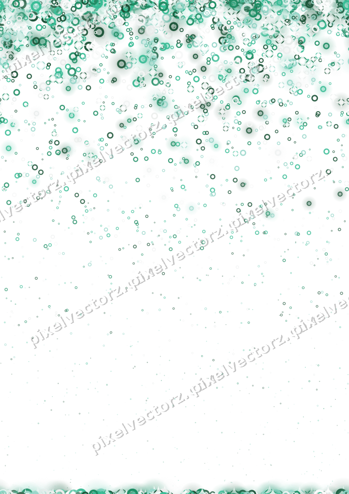 Nahtloser Glitzerregen aus Ringen auf transparentem Grund