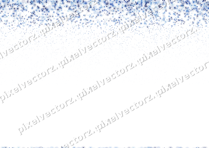Nahtloser Glitzerregen aus Sternen in Blau auf transparentem Grund