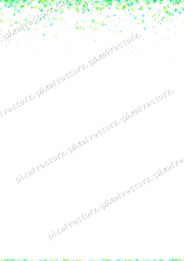 Nahtloser Glitzerregen aus Sternen und Blüten auf transparentem Grund