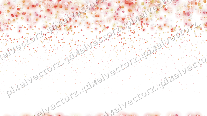 Nahtloser Glitzerregen aus Sternen und Herzen auf transparentem Grund