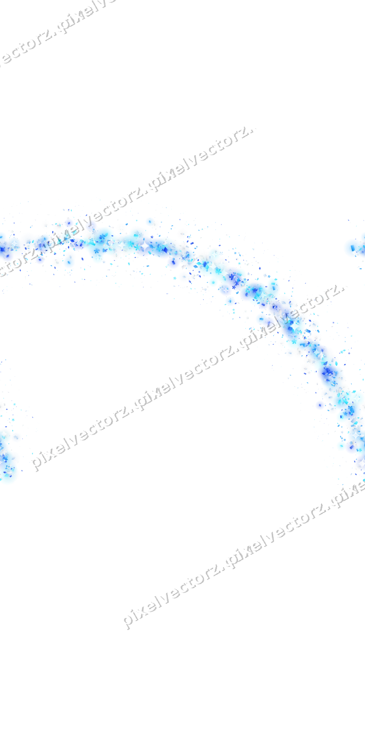 Nahtloser Glitzerbogen aus Blüten und Tropfen auf transparentem Grund