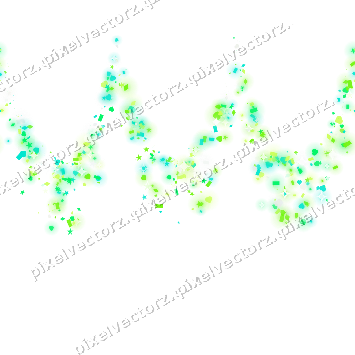 Nahtlose Glitzergirlande in Grün und Limette auf transparentem Grund