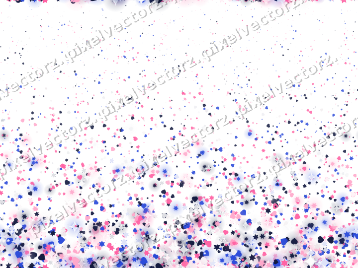Nahtloser Glitzeraufstieg in Rosa und Blau auf transparentem Grund