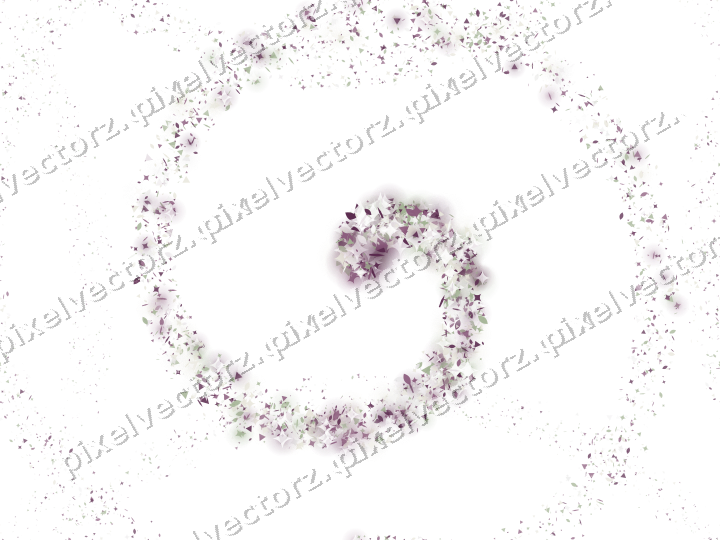 Nahtlose Glitzerspirale aus Funken und Tropfen auf transparentem Grund
