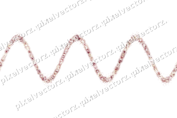 Nahtlose Glitzerwelle aus Sternen und Funken auf transparentem Grund