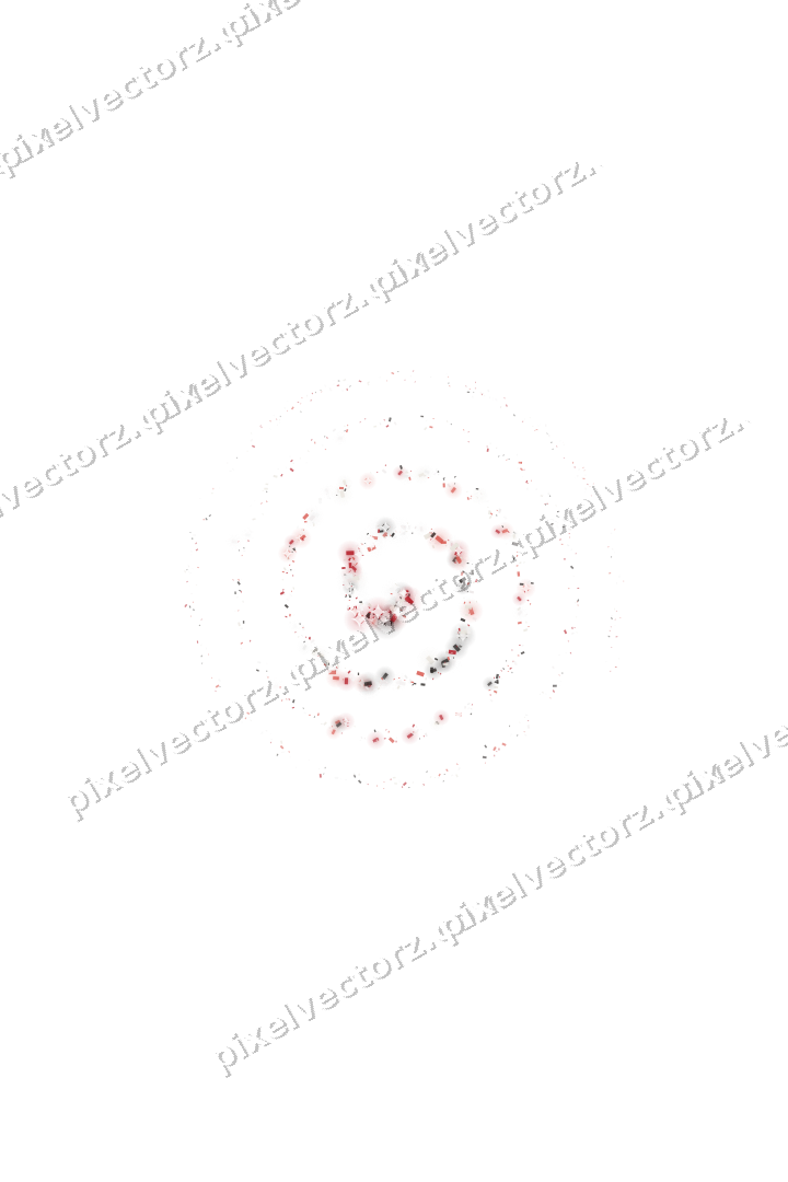 Nahtlose Glitzerspirale aus Konfetti in Rot auf transparentem Grund