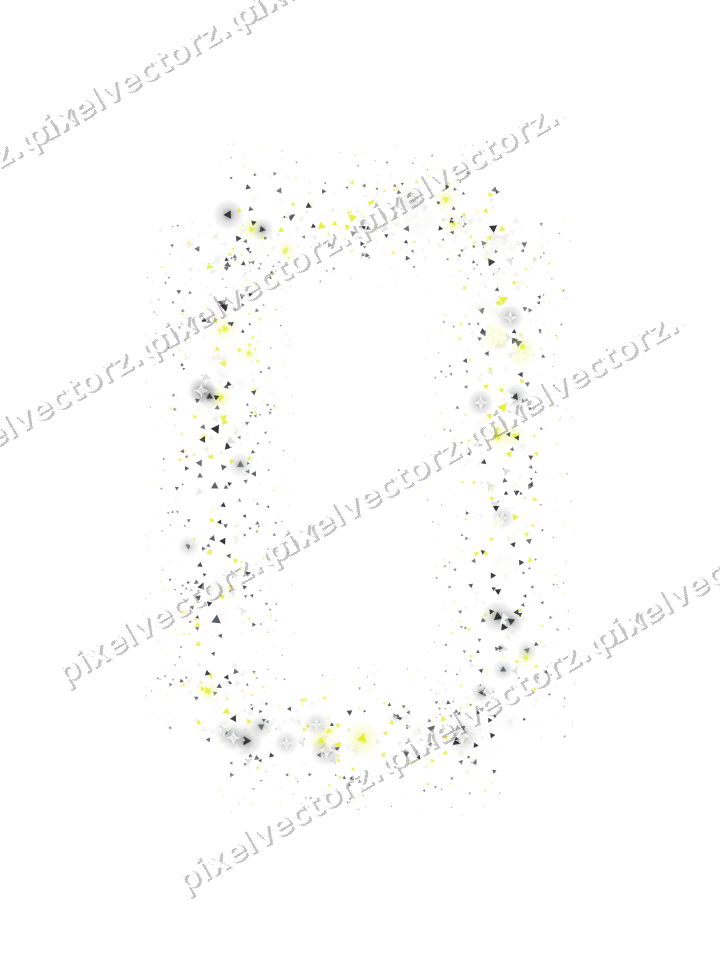 Nahtloser Glitzerrahmen aus Dreiecken in Gelb auf transparentem Grund