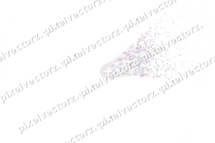 Nahtloser Glitzerfächer aus Blüten und Punkten auf transparentem Grund