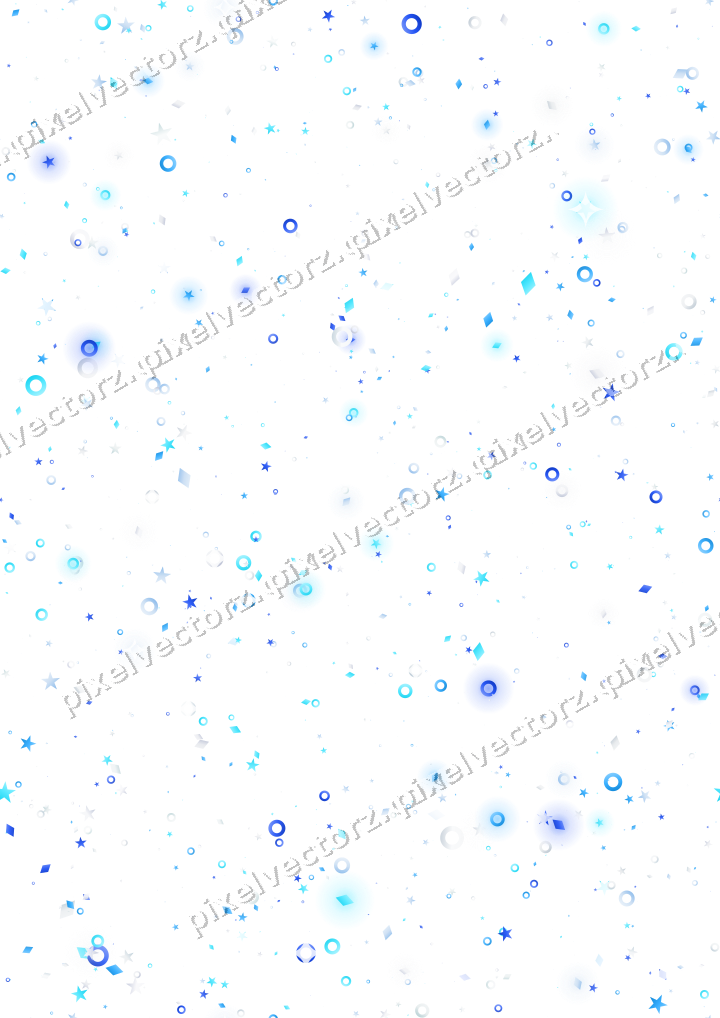 Nahtlose Glitzerstreuung in Türkis und Blau auf transparentem Grund