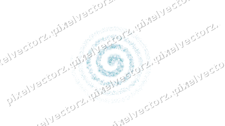 Nahtlose Glitzerspirale aus Sternen und Blüten auf transparentem Grund