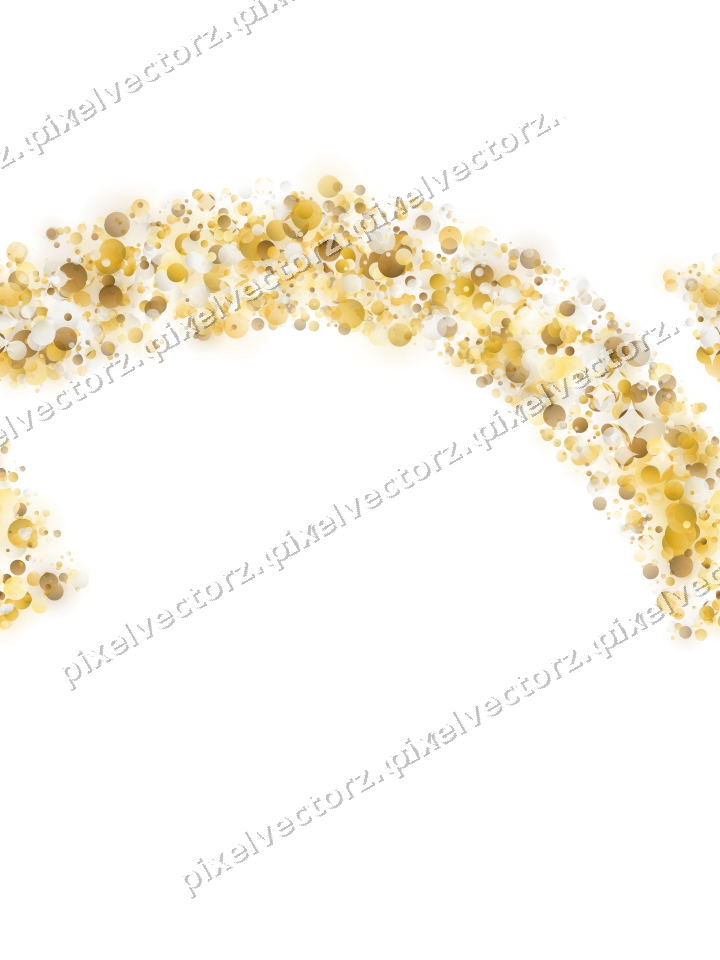 Nahtloser Glitzerbogen aus Punkten auf transparentem Grund