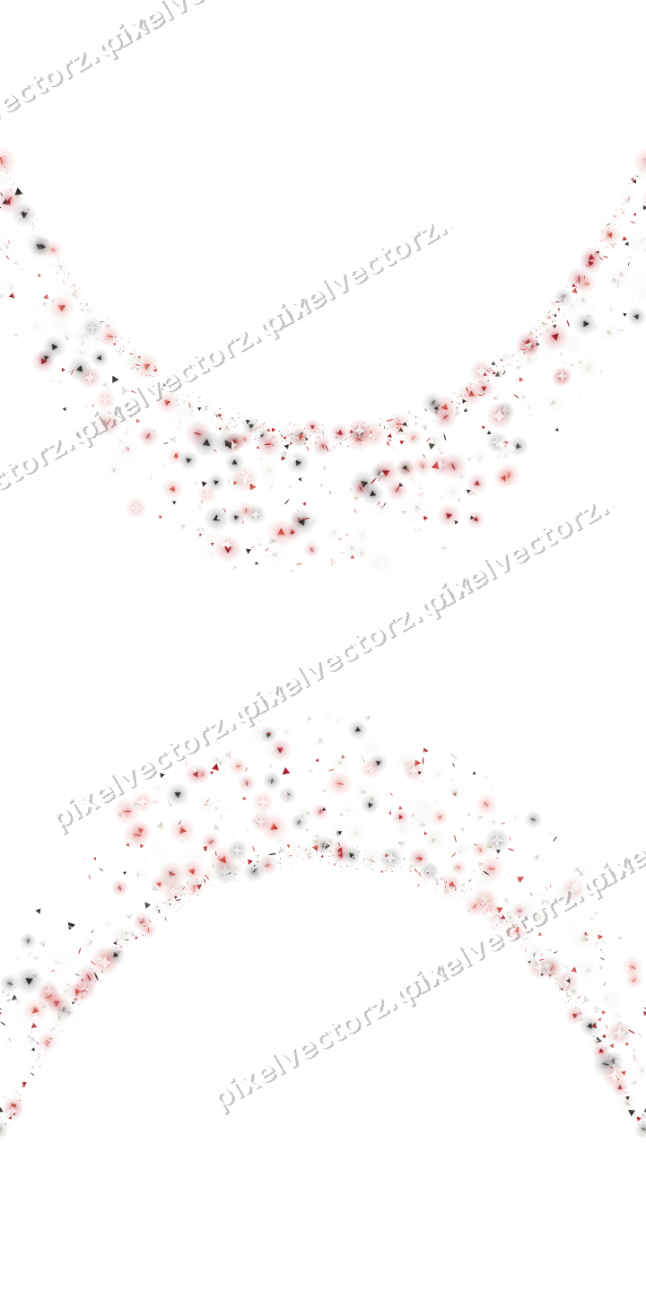 Nahtlose Glitzergirlande in Rot auf transparentem Grund