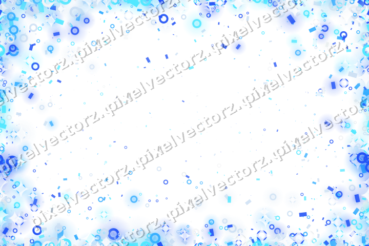 Nahtlose Glitzervignette in Türkis und Blau auf transparentem Grund