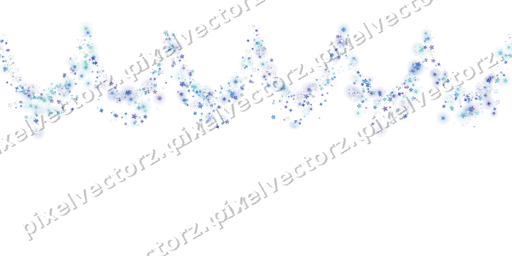 Nahtlose Glitzergirlande aus Funken und Blüten auf transparentem Grund