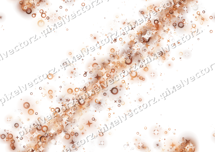 Nahtloses Glitzerband aus Sternen und Ringen auf transparentem Grund