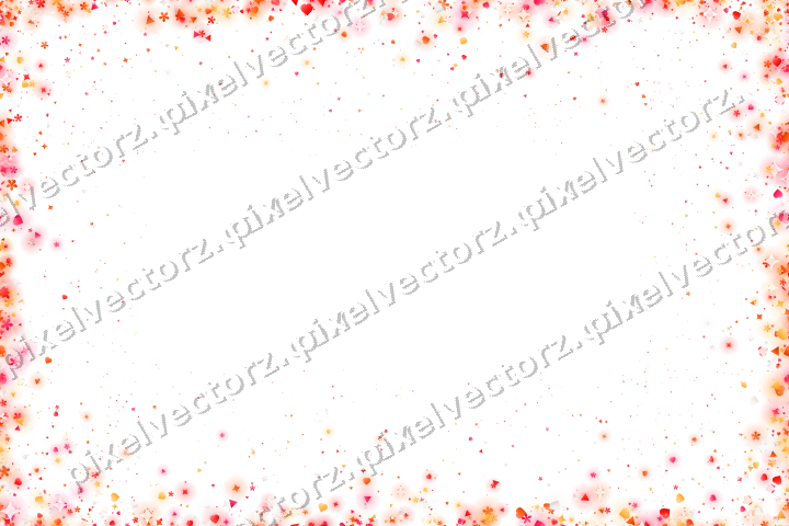 Nahtlose Glitzervignette aus Funken und Herzen auf transparentem Grund