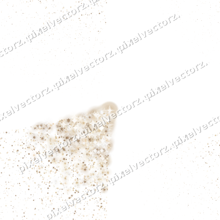 Nahtloser Glitzerfächer aus Sternen und Funken auf transparentem Grund