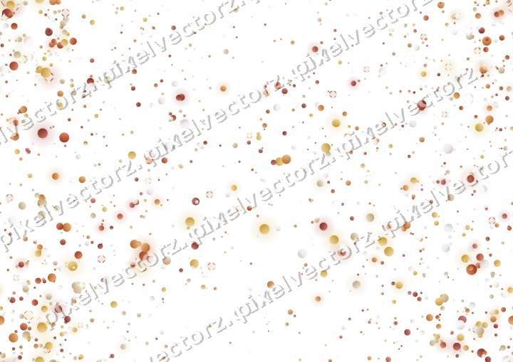 Nahtloser Glitzerkranz aus Punkten in Orange auf transparentem Grund