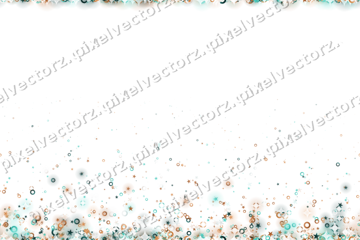 Nahtloser Glitzeraufstieg in Orange und Petrol auf transparentem Grund