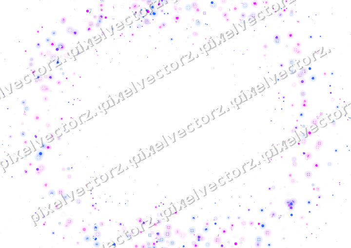Nahtloser Glitzerkranz aus Herzen und Punkten auf transparentem Grund