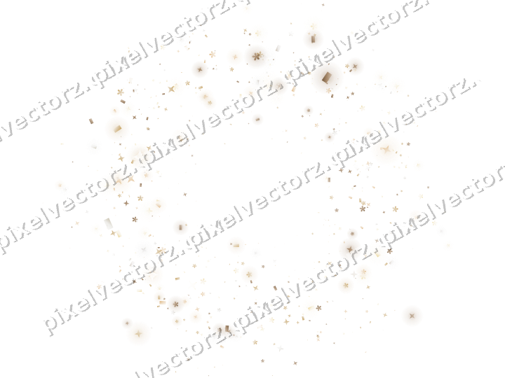 Nahtloser Glitzerkranz aus Sternen und Blüten auf transparentem Grund
