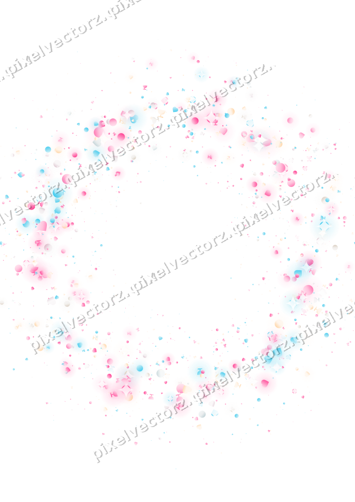 Nahtloser Glitzerkranz in Rosa und Türkis auf transparentem Grund