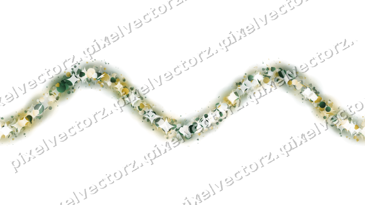 Nahtlose Glitzerwelle aus Herzen und Punkten auf transparentem Grund