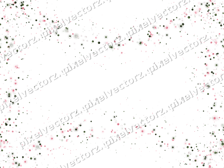Nahtloser Glitzerkranz aus Punkten in Rosa auf transparentem Grund