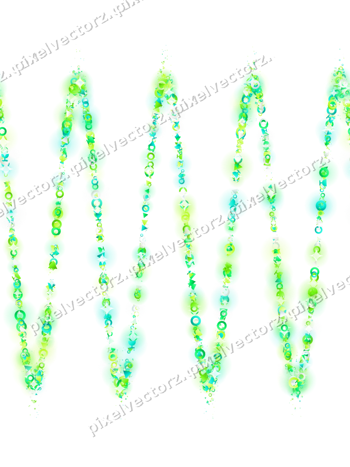 Nahtlose Glitzerwelle in Grün und Limette auf transparentem Grund