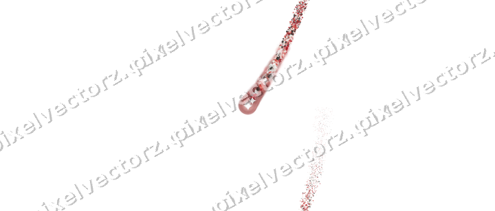 Nahtloser Sternenschweif in Rot auf transparentem Grund