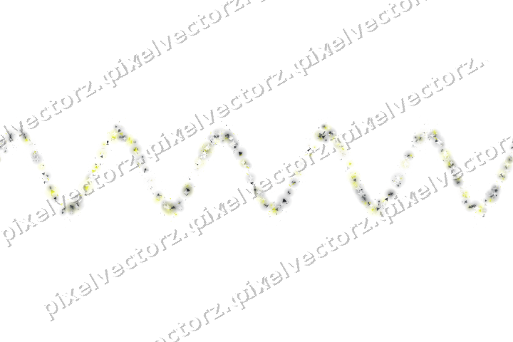 Nahtlose Glitzerwelle in Gelb und Grau auf transparentem Grund