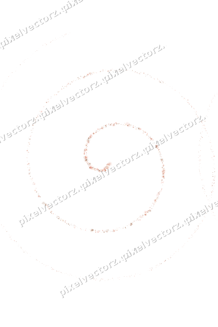 Nahtlose Glitzerspirale aus Funken und Ringen auf transparentem Grund