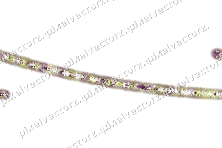 Nahtloser Glitzerbogen aus Sternen und Herzen auf transparentem Grund